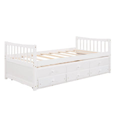 Bellemave® Wood Daybed with Trundle and Drawers - Bellemave