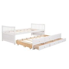 Bellemave® Wood Daybed with Trundle and Drawers - Bellemave