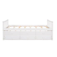 Bellemave® Wood Daybed with Trundle and Drawers - Bellemave