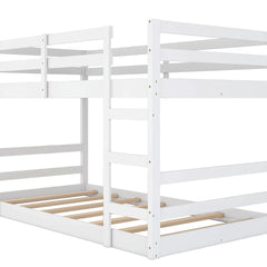 Bellemave® Wood Floor Bunk Bed with Ladder - Bellemave