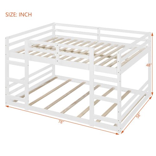 Bellemave® Wood Floor Bunk Bed with Ladder - Bellemave