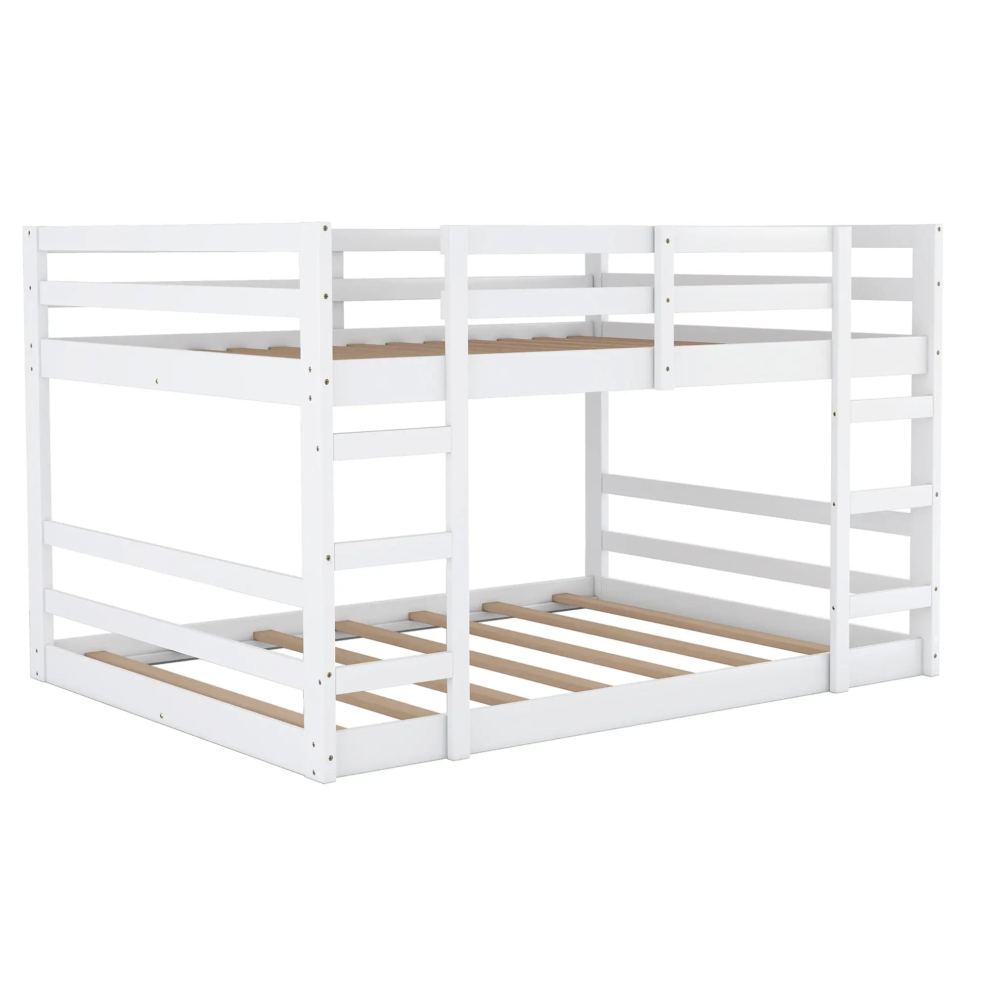 Bellemave® Wood Floor Bunk Bed with Ladder - Bellemave
