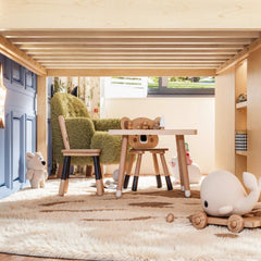 Bellemave® Wood House Loft Bed Frame with Stairs and Storage Shelves - Bellemave