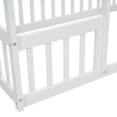 Bellemave® Wood House - Shaped Floor Bed with Fence and Guardrails - Bellemave