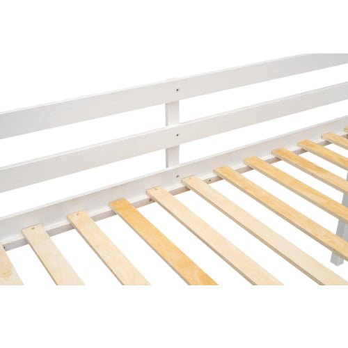 Bellemave® Wood Low Loft Bed with Ladder - Bellemave