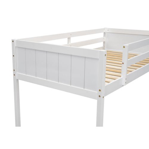 Bellemave® Wood Low Loft Bed with Ladder - Bellemave