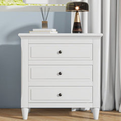 Bellemave® Wood Nightstand with 3 Storage Drawers - Bellemave