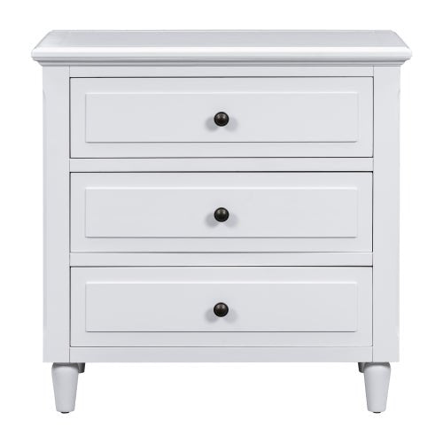 Bellemave® Wood Nightstand with 3 Storage Drawers - Bellemave