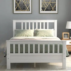 Bellemave® Wood Platform Bed with Headboard and Footboard - Bellemave