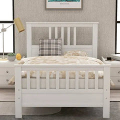 Bellemave® Wood Platform Bed with Headboard and Footboard - Bellemave