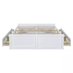 Bellemave® Wood Queen Size Platform Bed Frame with 6 Drawers, Storage Bed Frame Without Headboard for Kids, Teens & Adults - Bellemave