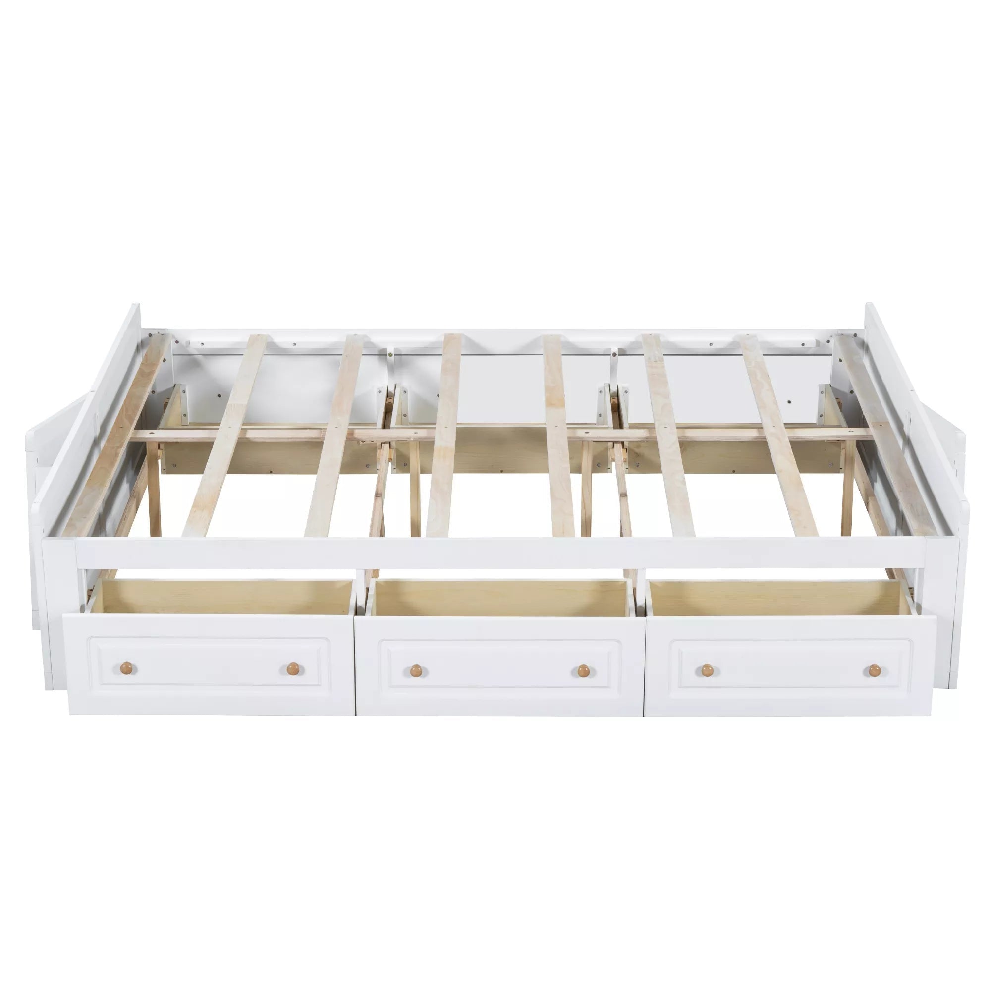 Bellemave® Wood Queen Size Platform Bed Frame with 6 Drawers, Storage Bed Frame Without Headboard for Kids, Teens & Adults - Bellemave