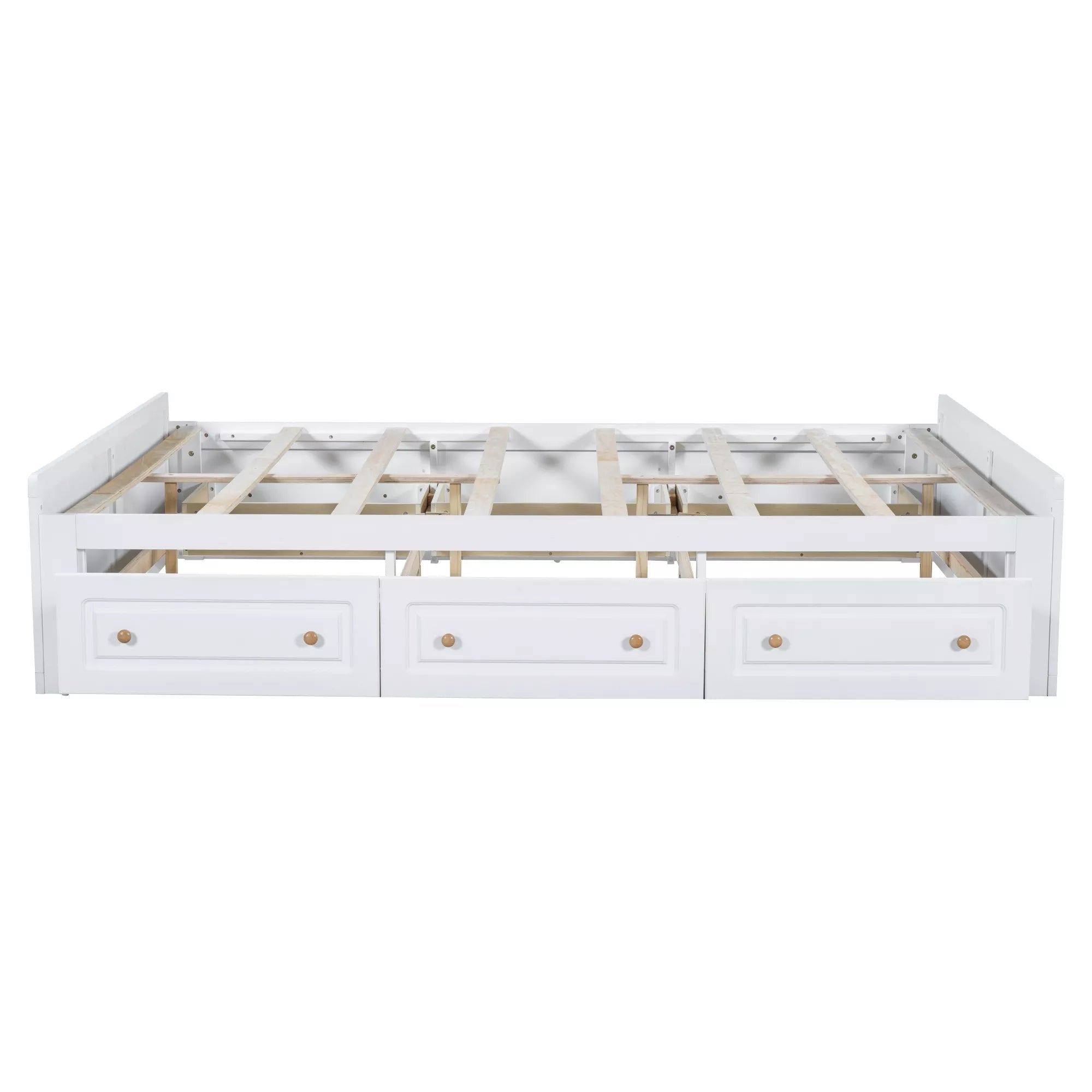 Bellemave® Wood Queen Size Platform Bed Frame with 6 Drawers, Storage Bed Frame Without Headboard for Kids, Teens & Adults - Bellemave