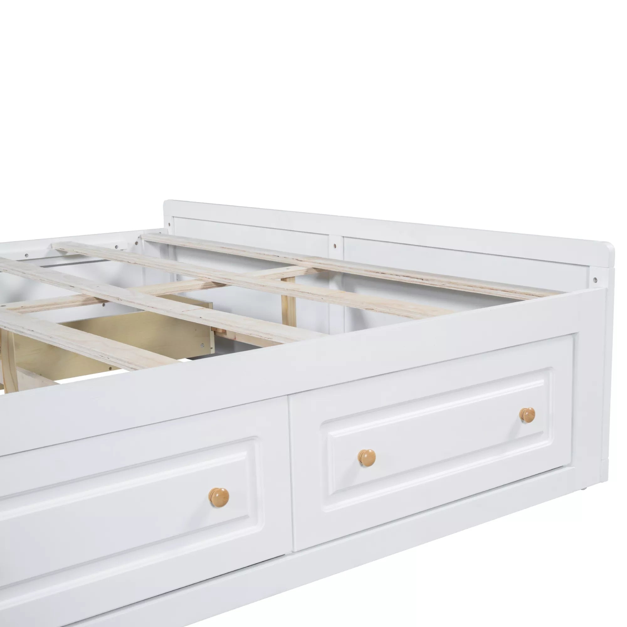 Bellemave® Wood Queen Size Platform Bed Frame with 6 Drawers, Storage Bed Frame Without Headboard for Kids, Teens & Adults - Bellemave