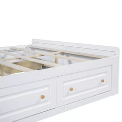 Bellemave® Wood Queen Size Platform Bed Frame with 6 Drawers, Storage Bed Frame Without Headboard for Kids, Teens & Adults - Bellemave