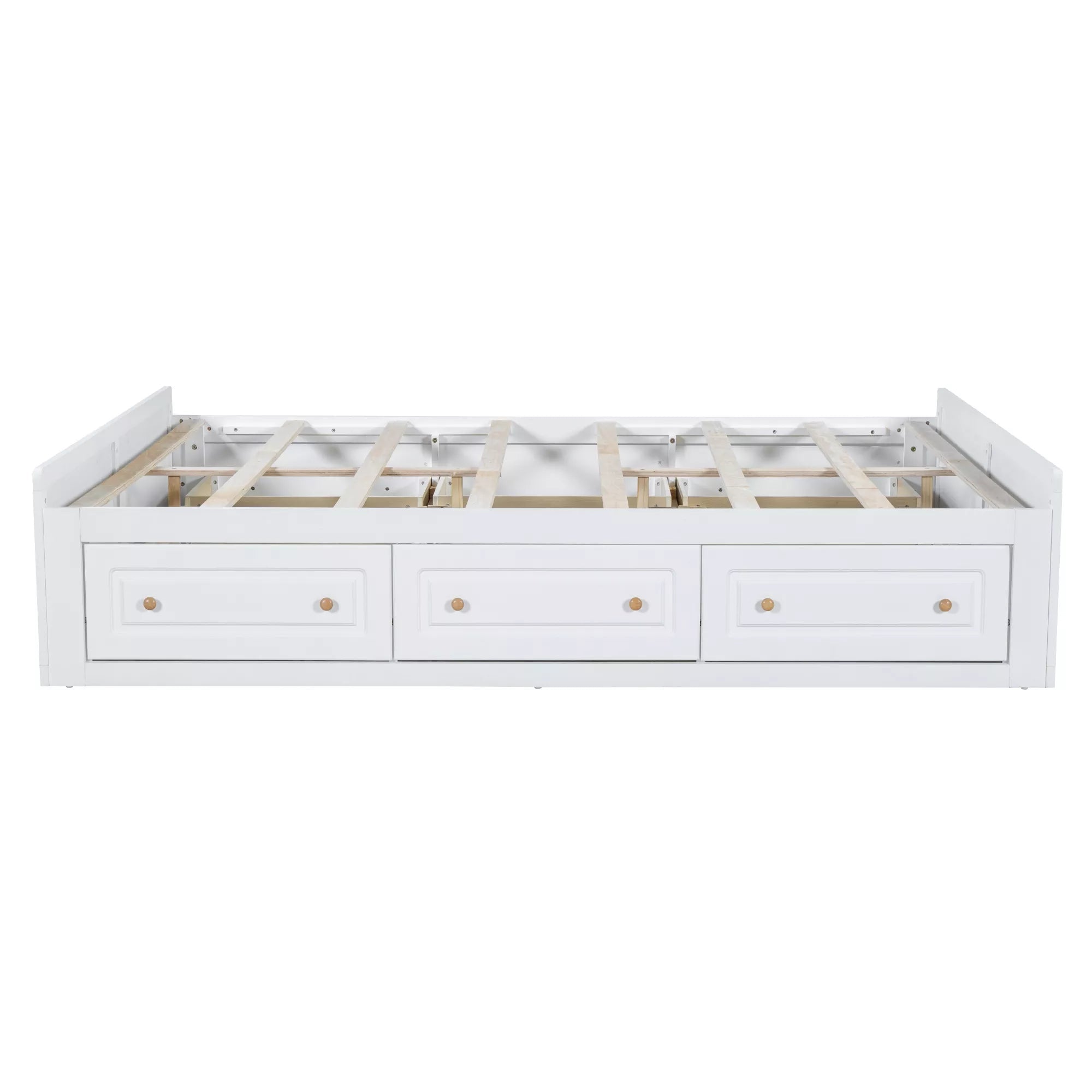 Bellemave® Wood Queen Size Platform Bed Frame with 6 Drawers, Storage Bed Frame Without Headboard for Kids, Teens & Adults - Bellemave