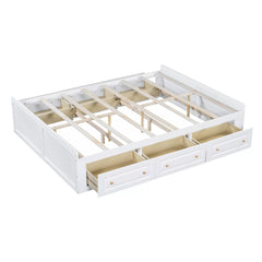 Bellemave® Wood Queen Size Platform Bed Frame with 6 Drawers, Storage Bed Frame Without Headboard for Kids, Teens & Adults - Bellemave