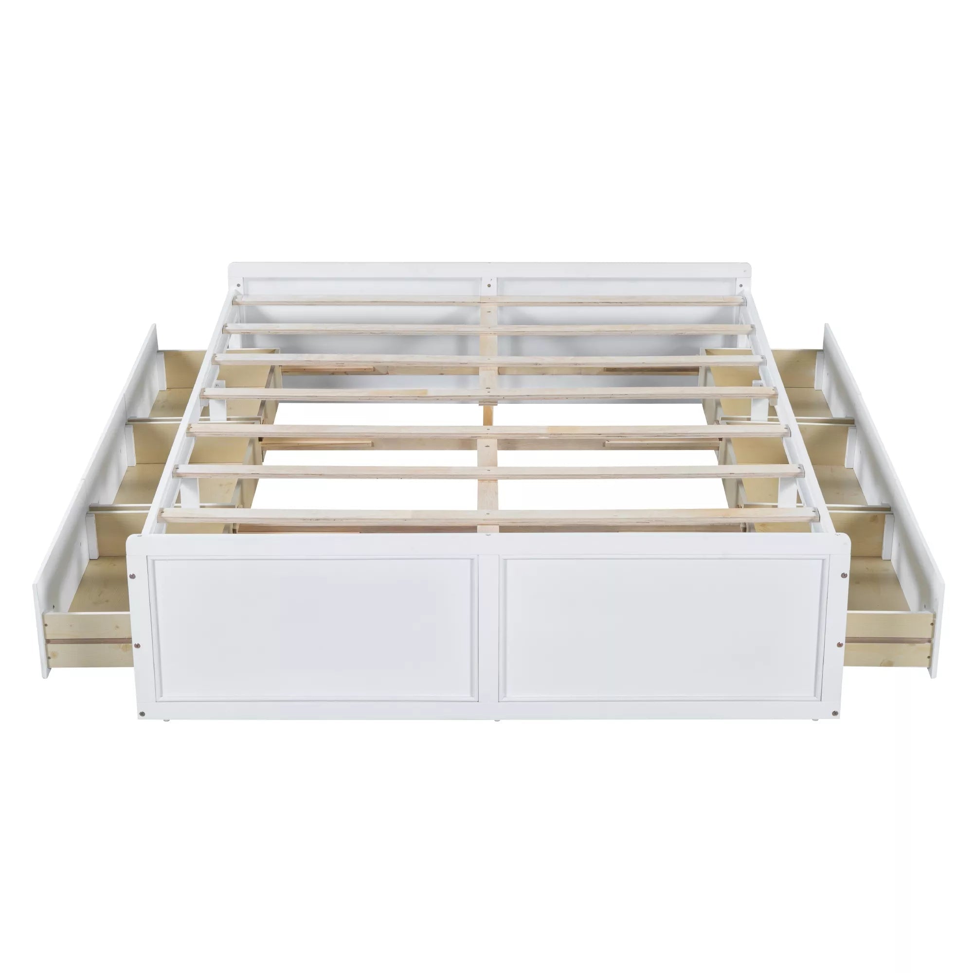 Bellemave® Wood Queen Size Platform Bed Frame with 6 Drawers, Storage Bed Frame Without Headboard for Kids, Teens & Adults - Bellemave
