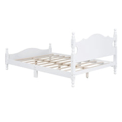 Bellemave® Wood Retro Style Platform Bed with Wooden Slat Support - Bellemave