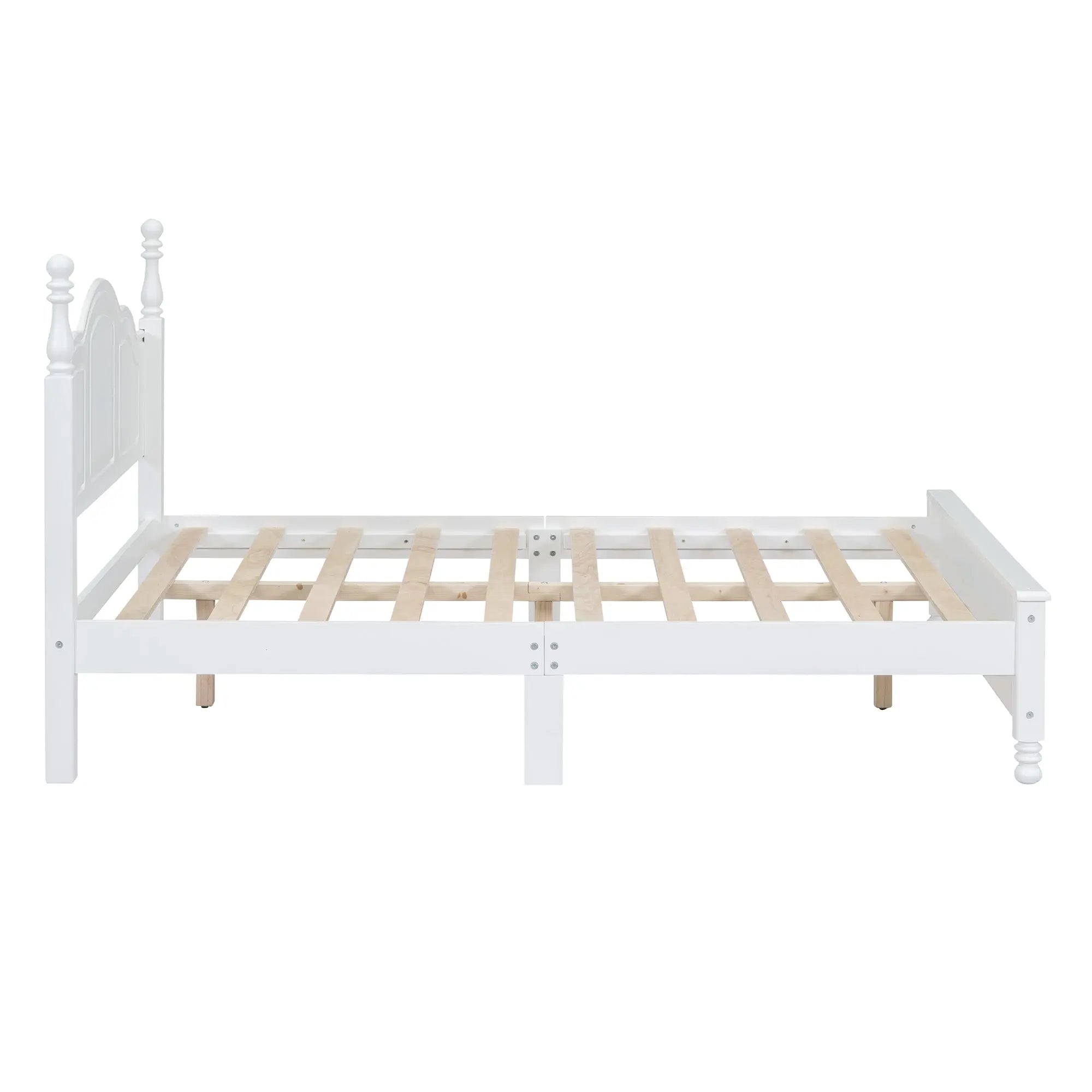 Bellemave® Wood Retro Style Platform Bed with Wooden Slat Support - Bellemave