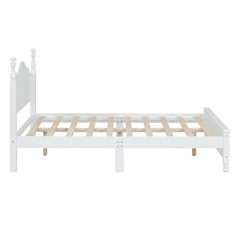 Bellemave® Wood Retro Style Platform Bed with Wooden Slat Support - Bellemave