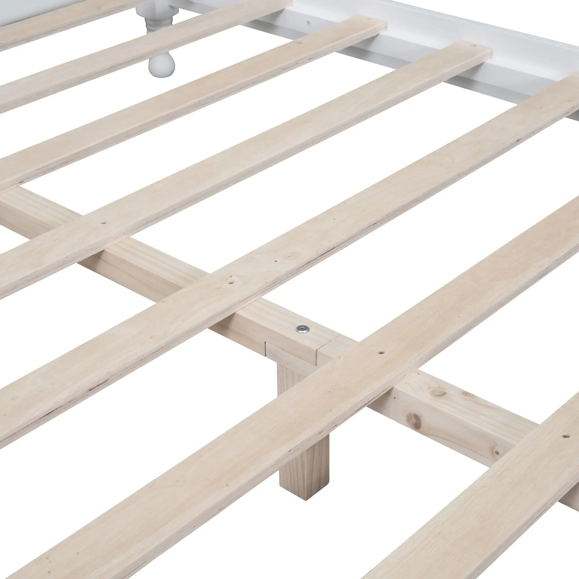 Bellemave® Wood Retro Style Platform Bed with Wooden Slat Support - Bellemave