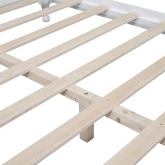Bellemave® Wood Retro Style Platform Bed with Wooden Slat Support - Bellemave