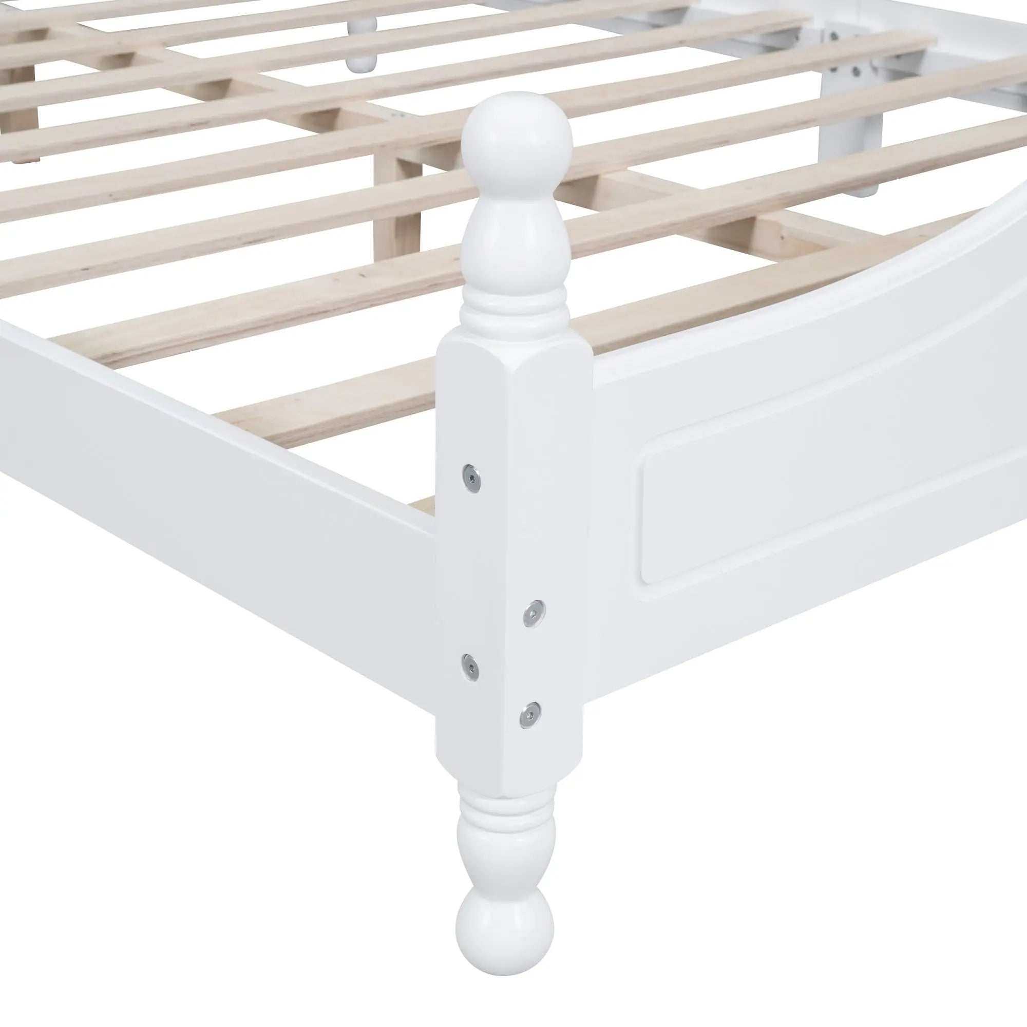 Bellemave® Wood Retro Style Platform Bed with Wooden Slat Support - Bellemave