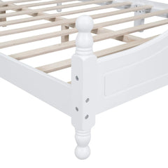 Bellemave® Wood Retro Style Platform Bed with Wooden Slat Support - Bellemave