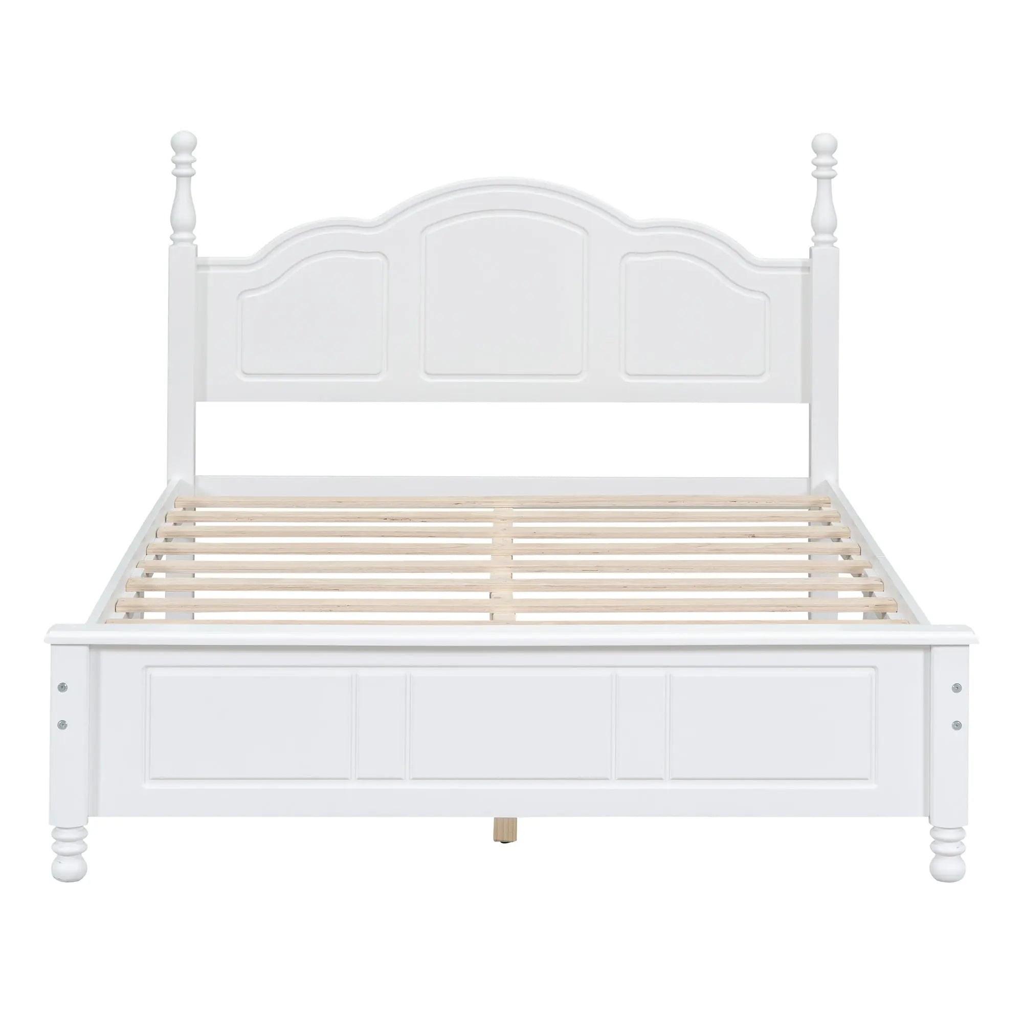 Bellemave® Wood Retro Style Platform Bed with Wooden Slat Support - Bellemave