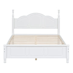 Bellemave® Wood Retro Style Platform Bed with Wooden Slat Support - Bellemave