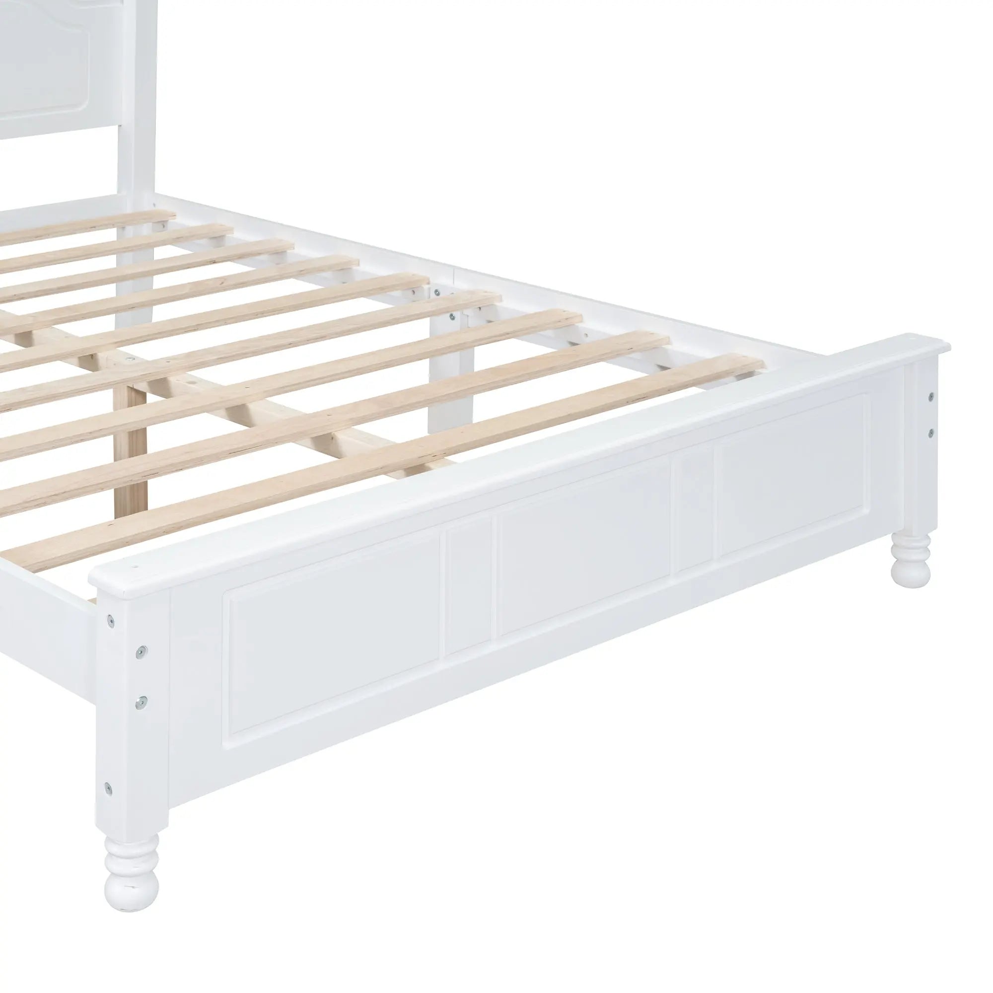 Bellemave® Wood Retro Style Platform Bed with Wooden Slat Support - Bellemave