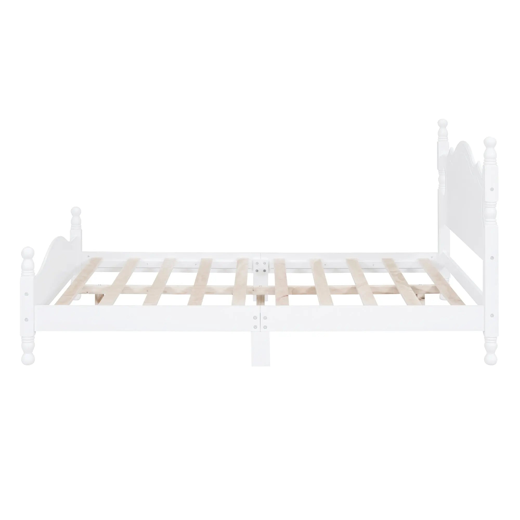 Bellemave® Wood Retro Style Platform Bed with Wooden Slat Support - Bellemave