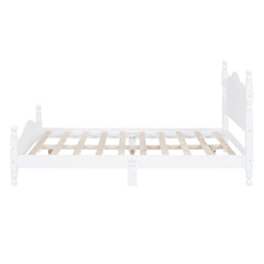 Bellemave® Wood Retro Style Platform Bed with Wooden Slat Support - Bellemave