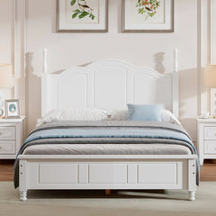 Bellemave® Wood Retro Style Platform Bed with Wooden Slat Support - Bellemave