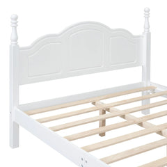 Bellemave® Wood Retro Style Platform Bed with Wooden Slat Support - Bellemave