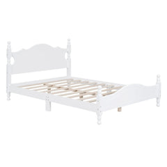 Bellemave® Wood Retro Style Platform Bed with Wooden Slat Support - Bellemave