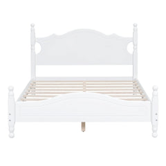 Bellemave® Wood Retro Style Platform Bed with Wooden Slat Support - Bellemave