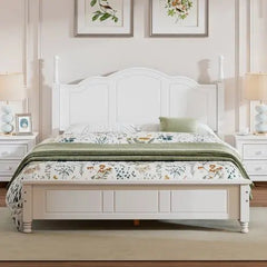 Bellemave® Wood Retro Style Platform Bed with Wooden Slat Support - Bellemave