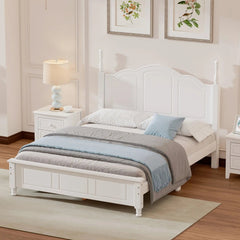 Bellemave® Wood Retro Style Platform Bed with Wooden Slat Support - Bellemave