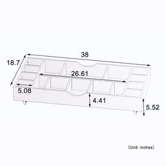 Bellemave® Wooden 2 in 1 Construction Rollaway Kids Activity Table with Storage, Wheels & Block Board, White - Bellemave