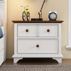 Bellemave® Wooden Captain Two - Drawer Nightstand Kids Night Stand End Side Table - Bellemave