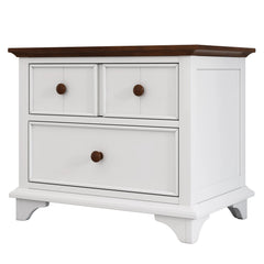 Bellemave® Wooden Captain Two - Drawer Nightstand Kids Night Stand End Side Table - Bellemave