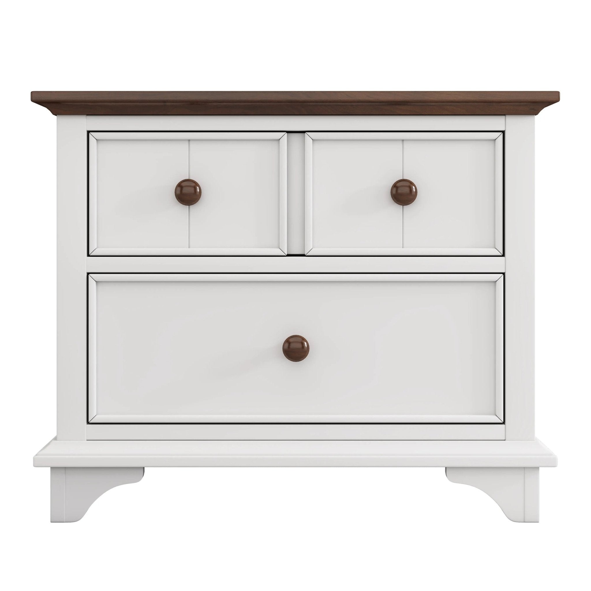 Bellemave® Wooden Captain Two - Drawer Nightstand Kids Night Stand End Side Table - Bellemave