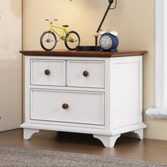 Bellemave® Wooden Captain Two - Drawer Nightstand Kids Night Stand End Side Table - Bellemave