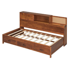 Bellemave® Wooden Daybed with 3 Storage Drawers, Sockets and USB Ports - Bellemave
