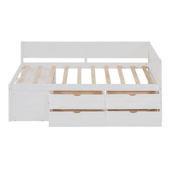 Bellemave® Wooden Daybed with Drawers and Shelves - Bellemave