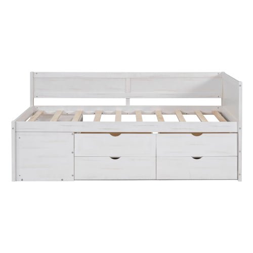 Bellemave® Wooden Daybed with Drawers and Shelves - Bellemave