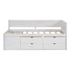 Bellemave® Wooden Daybed with Drawers and Shelves - Bellemave