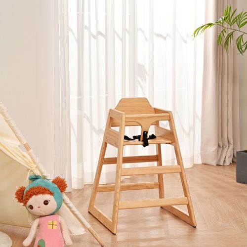 Bellemave® Wooden Double Solid Wood Feeding, Eat & Grow Portable High, Easy to Clean Baby Booster Chair - Bellemave